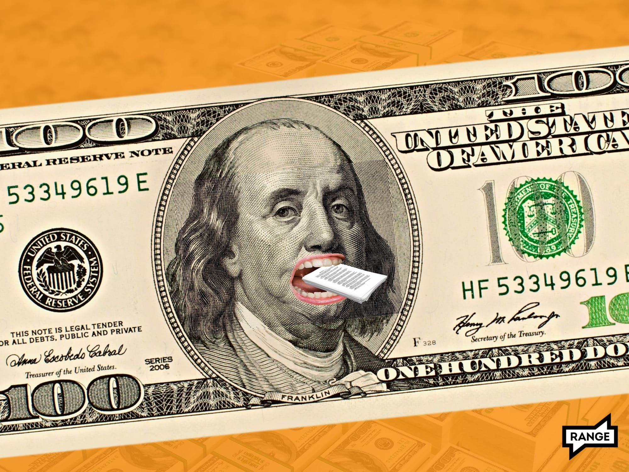 Ben Franklin on the $100 bill eating Spokane campaign finance laws.
