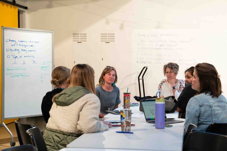 Lumen High School staff meeting