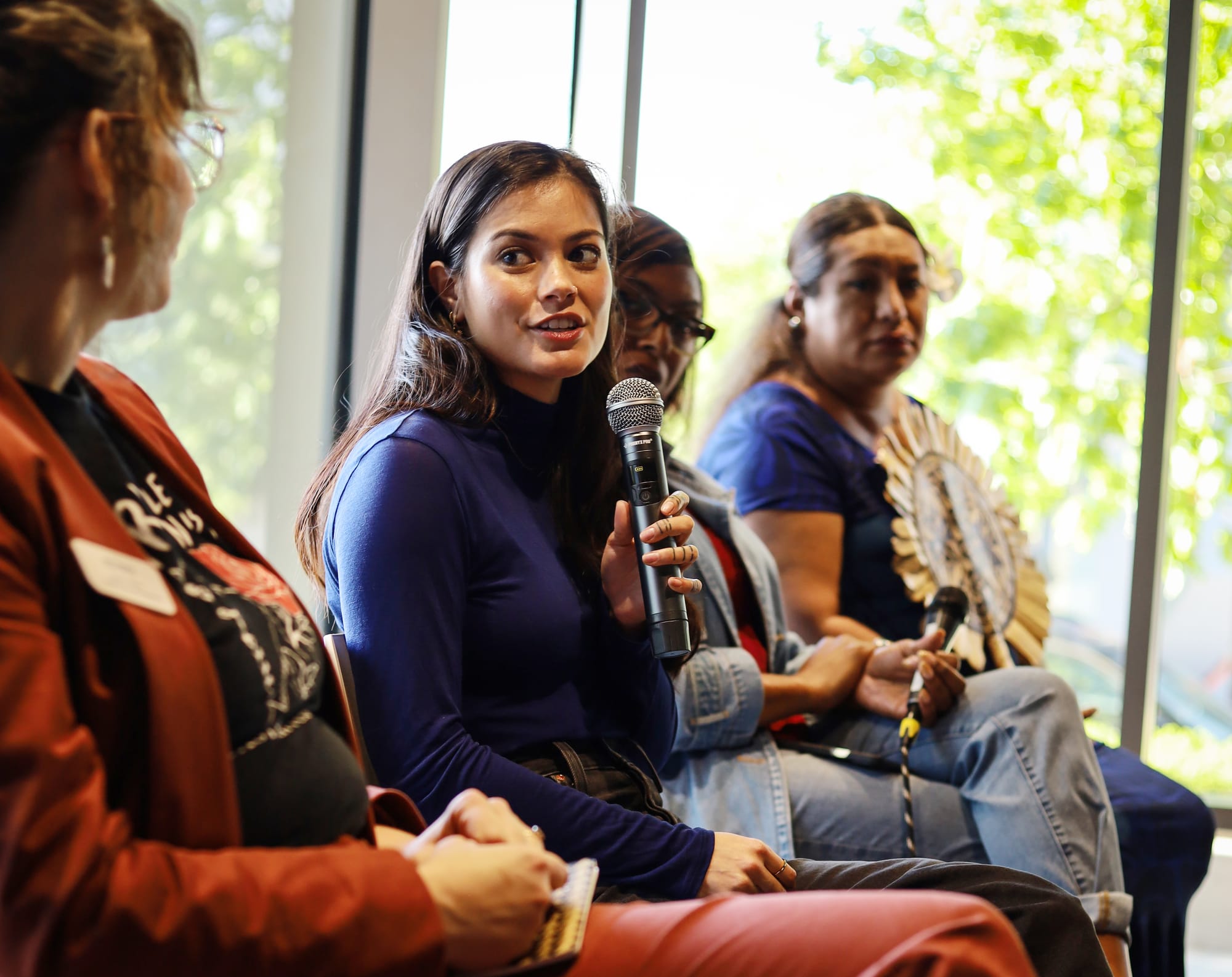 Madison Zack-Wu, of the dancer-led advocacy group Strippers Are Workers (SAW), speaks about the bodily autonomy. (Photo courtesy of Kelly O / Pro-Choice Washington) 